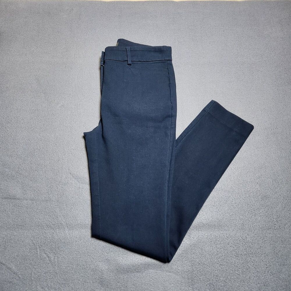 LOFT Pants Women 2 Tall Navy Mid Rise Skinny